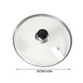 thumbnail image 2 of 24 cm / 9.45 in Universal Tempered Glass Pot Lid Replacement, Shatter‑Resistant Cookware Cover, Fits Pot Inner Diameter 23.8‑24.5 cm / 9.37‑9.65 in for Pots, Pans & Woks, 2 of 9