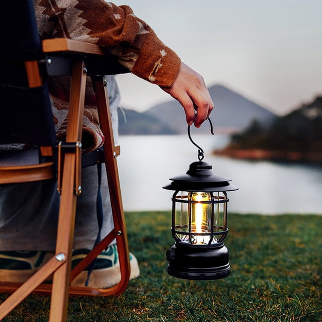 Vaidha Lampe de Camping Extérieure Lanterne Rétro Cheval Portable Étanche Multifonctionnelle pour Tente de Camping