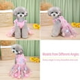 thumbnail image 6 of Flower Lace Dog Dress Cat Princess Suspender Costume Puppy Tutu Floral&Bow Clothes Puppy Embroidery Skirt, 6 of 6