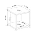 thumbnail image 6 of Eden Home Wood & Metal Frame End Table with Storage Shelf in Oak Brown, 6 of 6