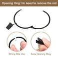 thumbnail image 4 of Unique Bargains Curtain Rings with Clips, 20pack Drapery Curtain Clip Rings, 2.5 Inch Curtain Clip Rings Hooks (Black), 4 of 5