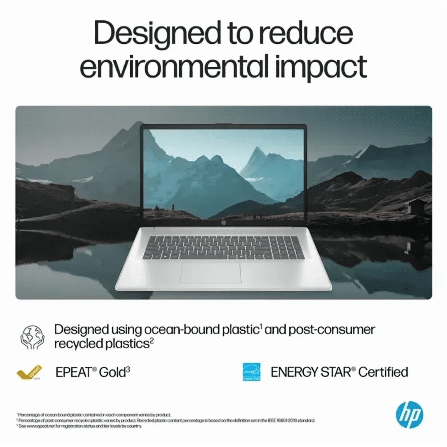 HP 17 Laptop, 17.3" HD+, Intel Core i3, 8GB RAM, 256GB SSD, Free Win 11 Pro with 64GB SD Card, Natural Silver