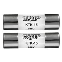 HQRP 2-Pack KTK-15 Midget Fast-Acting Digital Multimeter Fuse 15 A 600V 100kA IR Replacement for Bussmann KTK15, Limitron KTK-15A, Littelfuse KLK15 Compatible with Fluke P/N 892583, 3478712, Tektronix
