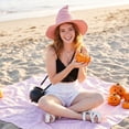 thumbnail image 2 of JULMCOMO Halloween Witch Hat for Women Knitted Wide Brim Foldable Soft Pointed Wizard Hats Masquerade Costumes Cosplay Party Accessory Pink, 2 of 6