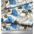 thumbnail image 2 of Soimoi Polyester Crepe Fabric Flower & Leaves Watercolor Print Fabric by Yard 52 Inch Wide, 2 of 3