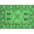 thumbnail image 1 of Ahgly Company Indoor Rectangle Geometric Emerald Green Traditional Area Rugs, 8' x 10', 1 of 4