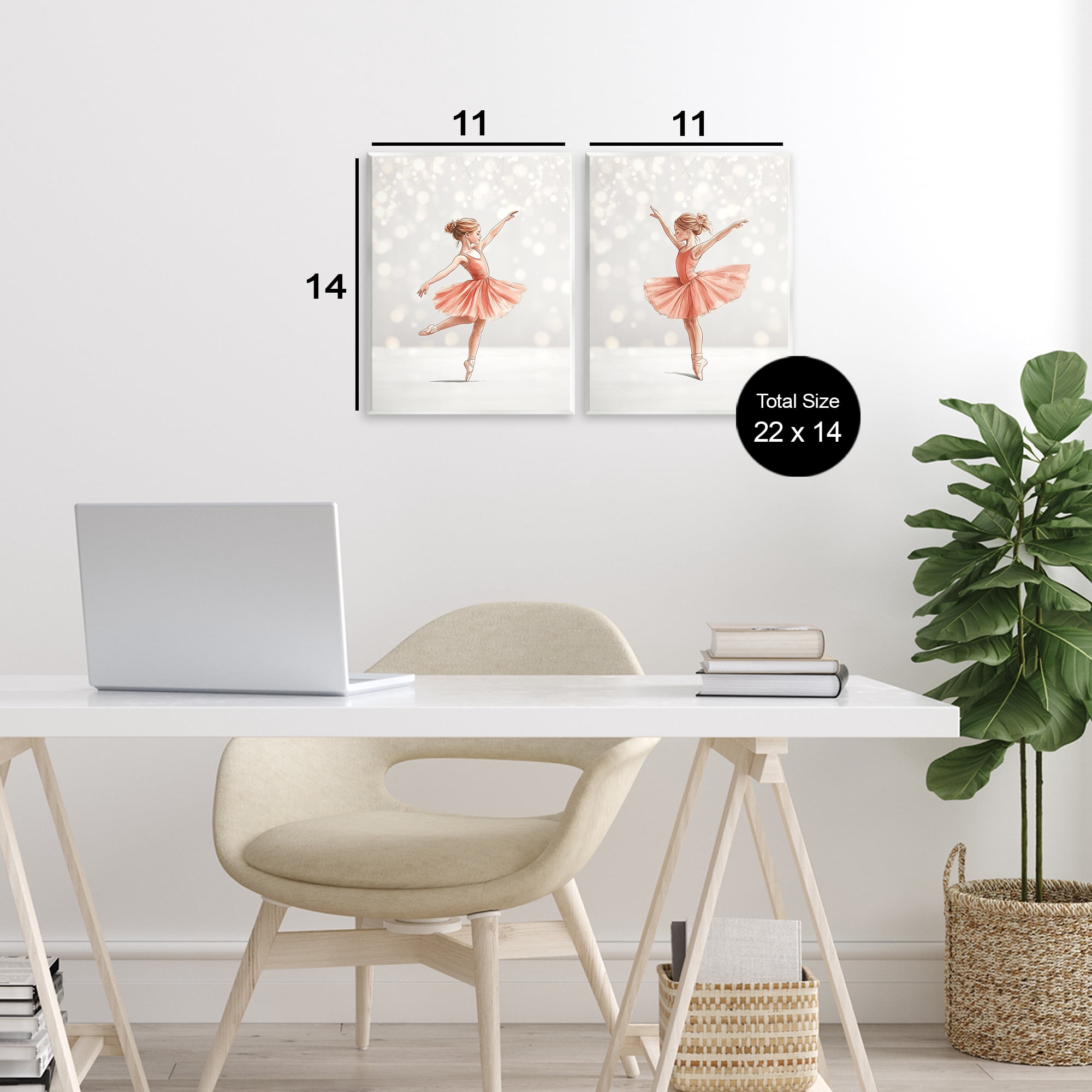 Stupell Industries Dancers In The Light 2 Piece Wall Plaque Art Set, design by Christine Simpson Art