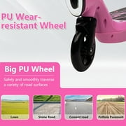 iRerts Kids Electric Scooter for 6-14 Year Old, Portable Kids Scooter for Boys Girls, 12V 45W Kids Electric Scooter with Front Big Light, Rear Brake, Colorful Deck Light, Pink