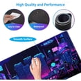 thumbnail image 5 of Neon City XXL Extended Mouse Pad Large Purple Desktop Gaming Mousepad Stitched Edges Keyboard Desk Pads Non-Slip Rubber Base Office Long Mouse Mat(Size:31.5x11.8in), 5 of 5