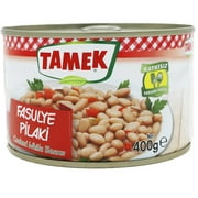 Tamek Cooked White Beans Can 14.1 Oz (400 Gr)