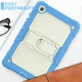 thumbnail image 5 of Allytechgroup Shockproof Case with Screen Protector for Samsung Galaxy Tab A7 10.4" 2020 SM-T500/T505/T507, Rugged Bumper Anti-Scratch Kickstand Shoulder Strap Kids Friendly Case Cover, Skyblue, 5 of 9