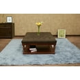 thumbnail image 2 of Cairona Tufted Textile 34-inch Shelved Ottoman (Brown), 2 of 2
