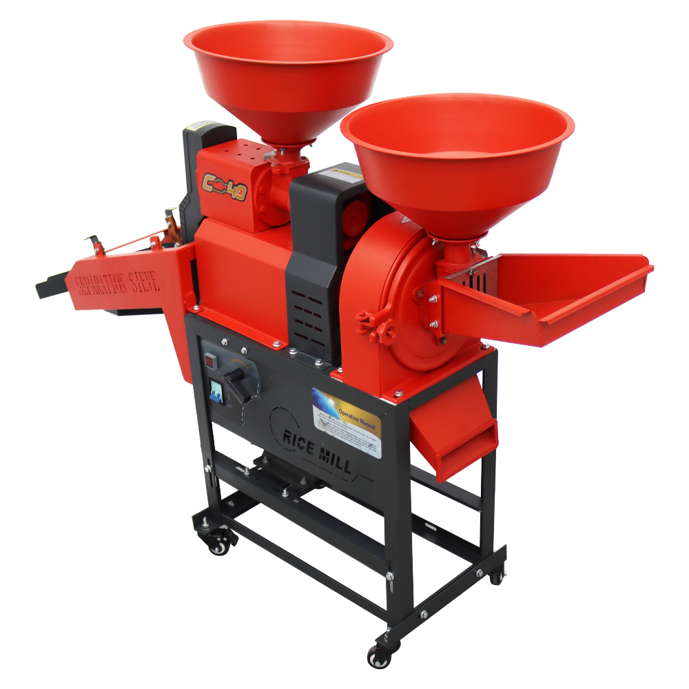 Rice Milling and Crushing Machine 220V Corn Rice Sheller and Crusher with Vibrating Screen 130-170kg/h