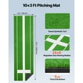 thumbnail image 2 of FASCK 10x3ft Softball/Baseball Pitching Mat with Rubber Mound - Anti-Fade Turf & Anti-Slip Foam Backing, Portable Fastpitch Training Aid for Indoor/Outdoor Practice, 2 of 6