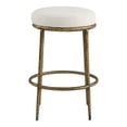 thumbnail image 6 of Lalia Modern Upholstered Backless Counter Height Bar Stool with Metal Frame, Matte Gold, 6 of 9