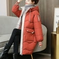 thumbnail image 6 of Babysbule Winter Jackets for Women Clearance Womens Winter Jacket Warm Overcoat Hooded Zipper Thicker Coat Pocket Outwear, 6 of 7