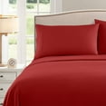 thumbnail image 4 of Sweet Home Collection 1500 Series Bed Sheets - Extra Soft Microfiber Deep Pocket Sheet Set - Red, RV Queen, 4 of 6