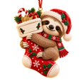 thumbnail image 2 of Clearance! Sloth Christmas Stocking Ornaments, Christmas Decorations for Tree, Cute Forest Animal Christmas Decor for Home, 2 of 7