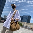 thumbnail image 5 of Yucurem Vintage Canvas Messenger Bag Large Multiple Pockets Hobo Bag Crossbody Shoulder Bag for Women Men (Coffee ), 5 of 10