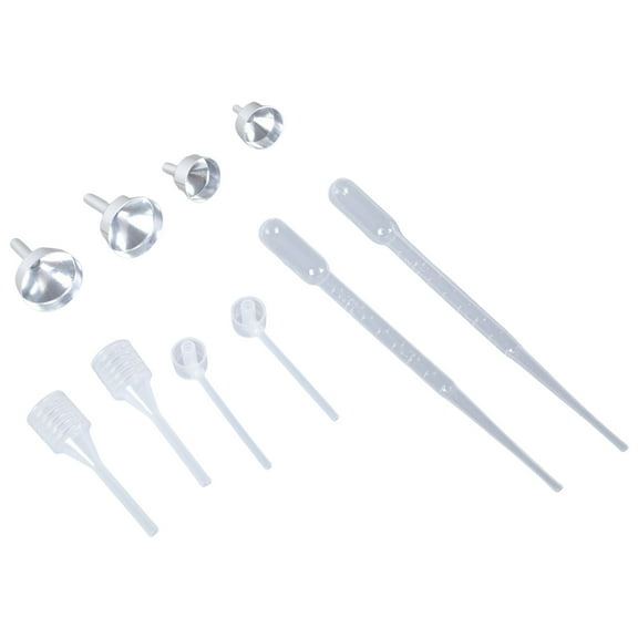 10Pieces Miniature Metal Funnel And Droppers For Efficient Dispensing Of Perfumes, Oils, Spices, And Craft Supplies