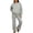 Light Gray #115, variant on Women's 2 Piece Sweatsuit Set Crewneck Sweatshirt and Wide Leg Pants Relaxed Casual Fleece Travel Lounge Set