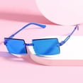 thumbnail image 3 of Fashion Retro Rimless Rectangular Sunglasses Candy Color Sunglasses Rectangle Shade Gradient Rimless Women Summer Sun Glasses Other China, 3 of 5