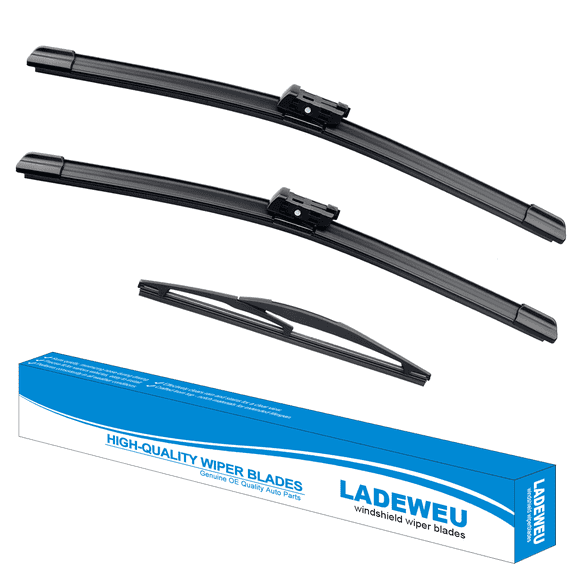 LADEWEU® Silicone Wiper Blades Replacement For Honda CR-V 2023-2025,OEM Quality All-Season Front Rear Windshield Wiper Blades - 24" 19" 10"(Pack 3)