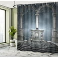 thumbnail image 5 of Ambesonne Gothic Shower Curtain, Roman Style Stone Altar, 69"Wx70"L, Blue Grey, 5 of 5