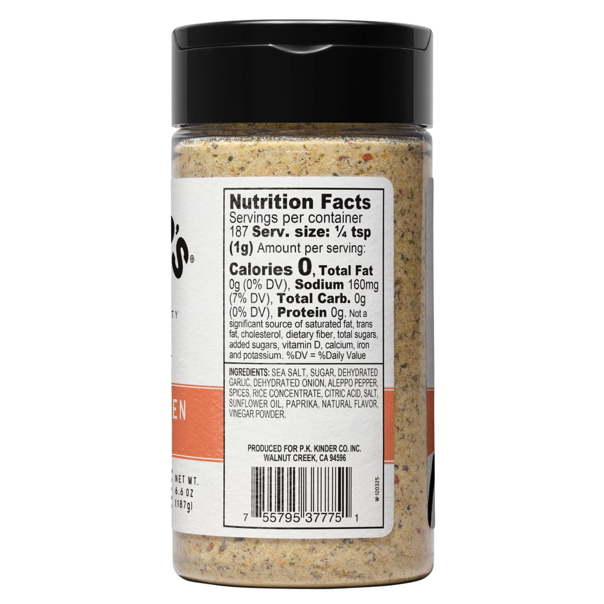Kinder's Big Bold Chicken Seasoning Blend with Tangy Citrus, Garlic, and Peppers, 6.6 oz