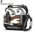 thumbnail image 5 of Headphone Case for AirPods 4rd Generation Case Cover, Hard Shell Protective Armor with Lock, Camouflage Starry Sky Carbon Fiber Pattern Headphone Protective Cover, 5 of 9