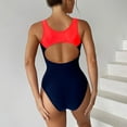 thumbnail image 6 of VerPetridure One Piece Bathing Suits for Women Women's New Fashion Splicing Swimsuit Sexy Casual Bikini Piece Swimsuit, 6 of 8
