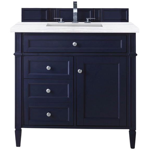 James Martin Vanities 650-V36-3Car Brittany 36" Single Basin Poplar Wood Vanity Set -