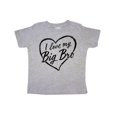 

Inktastic I Love My Big Bro in Black Chalk Heart Gift Toddler Boy or Toddler Girl T-Shirt