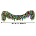 thumbnail image 3 of 5.9Ft Artificial Norfolk Pine Garlands With Colorful Lights Prelit Christmas Garland Real Touch Pine Artificial Faux Greenery Garland Christmas Decoration For Table Mantle Wall Fireplace(Green-180Cm), 3 of 6