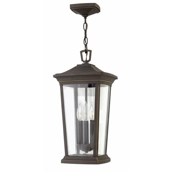 3 Light Large Outdoor Hanging Lantern in Traditional Style 10 inches Wide By 19.25 inches High-Oil Rubbed Bronze Finish-Led Lamping Type Bailey Street
