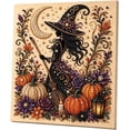 thumbnail image 2 of Halloween Ghost Pearl Art DIY Kit - 3D Pearl Mosaic Craft Set, Cute Ghost Pumpkin Canvas Art, Create a Sparkling Spooky-Cute Masterpiece for Your Home (Witch), 2 of 8