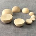 thumbnail image 6 of Dytern DIY 100 Pcs Unfinished Half Wooden Balls Mini Hemisphere Half Lotus Wood Balls Beads for DIY Carving Painting (Wood Color, 15mm, 20mm Style), 6 of 10