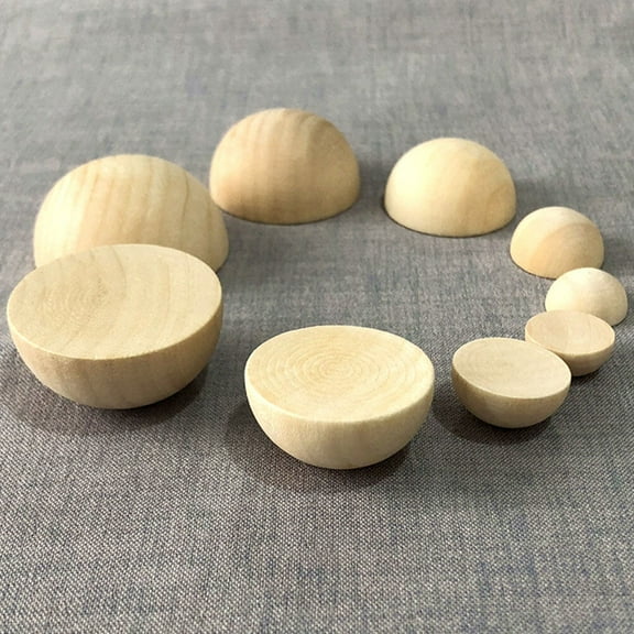 WORGEOUS Wood Craft Supplies Wooden Beads Light Brown 100 Pcs 20mm for Diy Painting