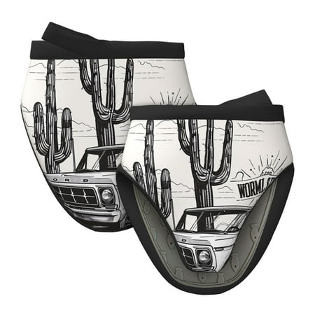 

Vsdgher Vintage Cactus Pickup Non-Slip Mini Oven Mitt Set Short Oven Mitts for Baking Grilling Barbecue Microwave 5.9 x5.9 in