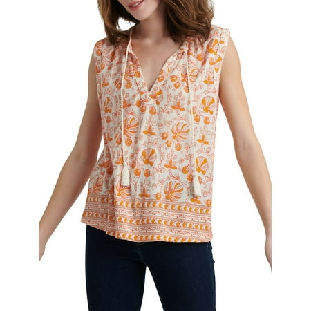 Printed Cotton Blend Top (Best Way To Shrink A Cotton Shirt)