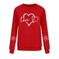 thumbnail image 4 of Valentines Day Shirts Women Valentine Crewneck Sweatshirts Love Heart Sweatshirt Valentine's Long Sleeve Tops, 4 of 4