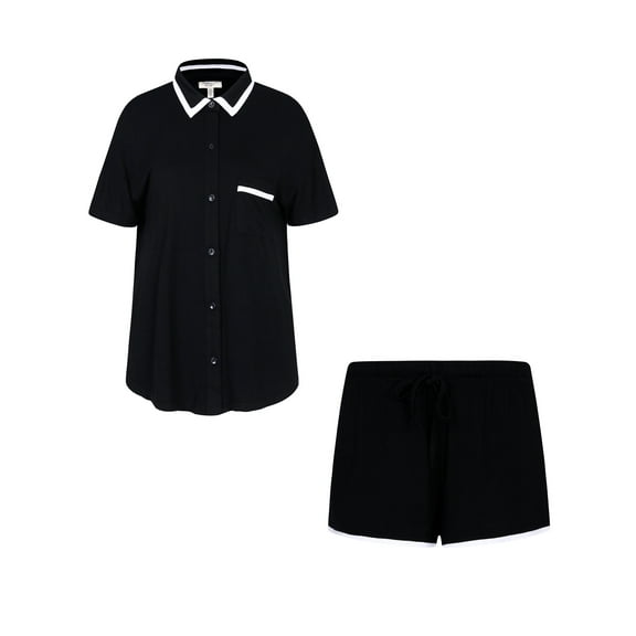 Richie House Women's Knit Two-piece Sleepwear Pajama Set RHW2836-A-L