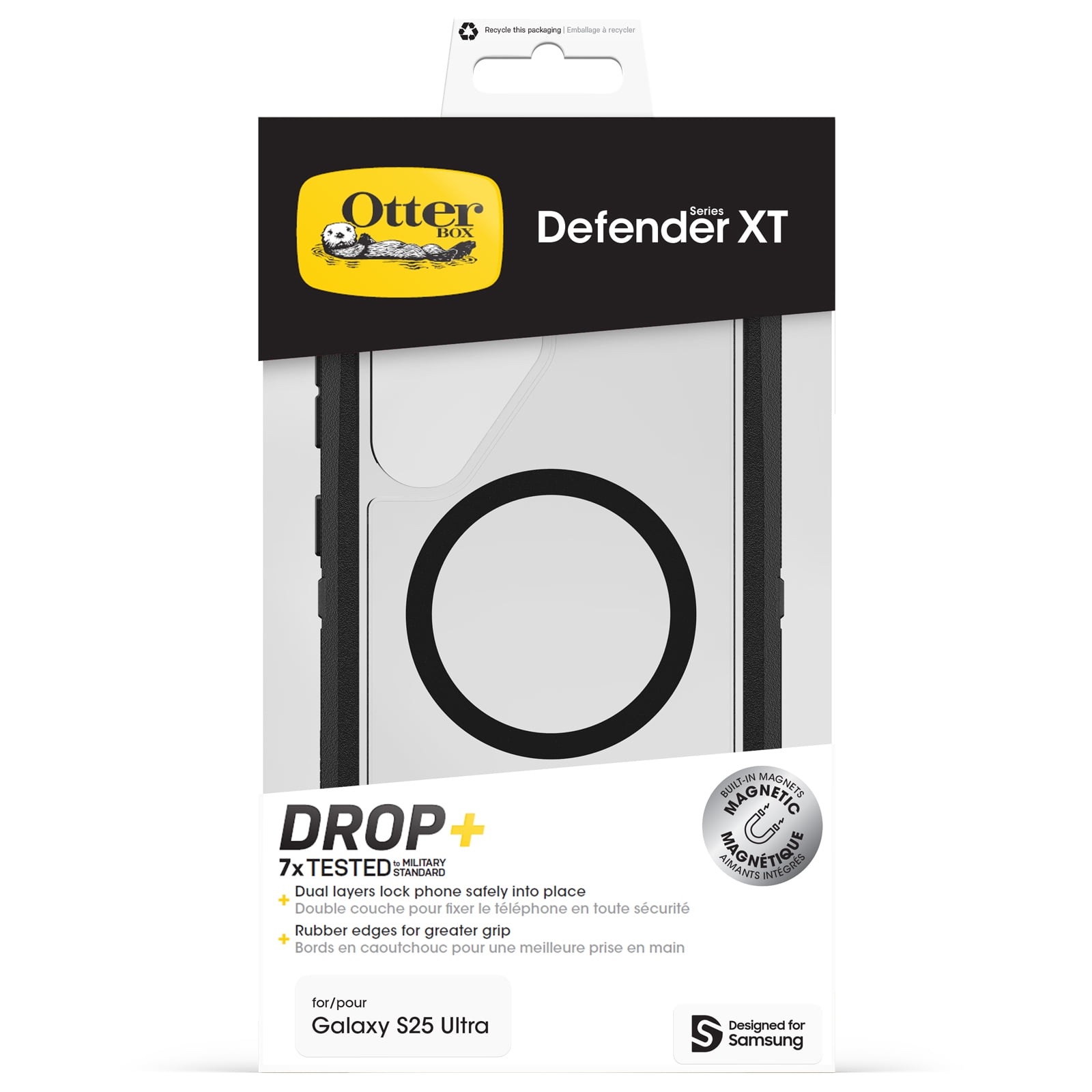 OtterBox Defender Series Pro XT Case with Magnets for Samsung Samsung Galaxy S25 Ultra- Dark Side