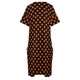 thumbnail image 4 of Vestido de lunares anaranjados en negro para mujer vestido de lujo con bolsillos vestido de fiesta informal de lujo, 4 of 6