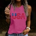 thumbnail image 2 of Summer Tank Top for Women Women Summer Crew Neck Sleeveless Racerback Tank Tops Casual Loose Fit Beach T Shirts, 2 of 5