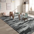 thumbnail image 5 of Wellber Shag Rugs Fluffy Tie-Dyed Area Rug for Bedroom Living Room Carpet Home Decor,4'x6',Grey, 5 of 7