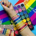 thumbnail image 3 of Rainbow Eyeshadow Palette Colorful Highly Pigmented 35 Colors, Long Lasting Matte Shimmer Glitter Eye Shadow Pallet,Pink Red Orange Yellow Green Blue Purple Bright Makeup Palette for Christmas, 3 of 7