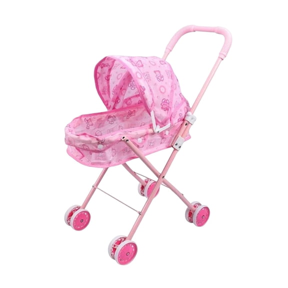 Carro de muñecas juego de rol regalo de cumpleaños desarrollo temprano juguete interactivo carrito de empuje en miniatura juguete para niños niñas