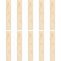10pcs Unfinished Wood Blocks 10 x 1.5inch Rectangle Pine Wood Board 5.5mm Thick Sheets Carving Blocks for Arts Crafts DIY Paintings Panel Wheat