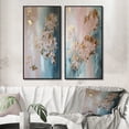 thumbnail image 1 of Designart "Abstract Retro Hydrangea Flower Blossom III" Hydrangea Framed Wall Art Set Of 2 - Traditional Gold Framed Canvas Set For Living Room Decor, 1 of 6